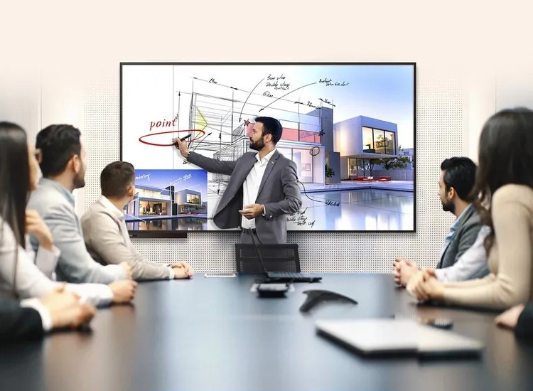 interactive whiteboard in the office